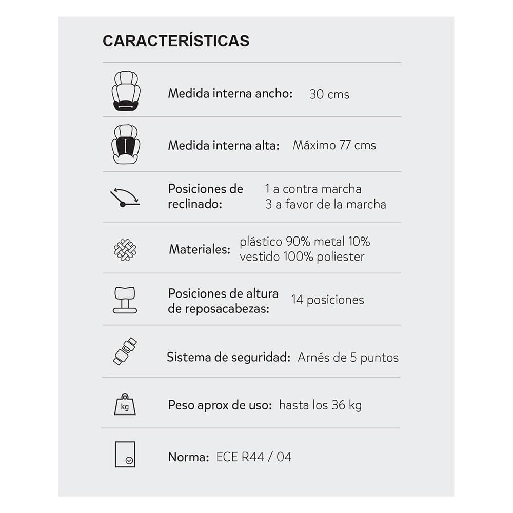 Silla Para Carro Bebé PRIORI ZEUS GRIS NEGRO img #7