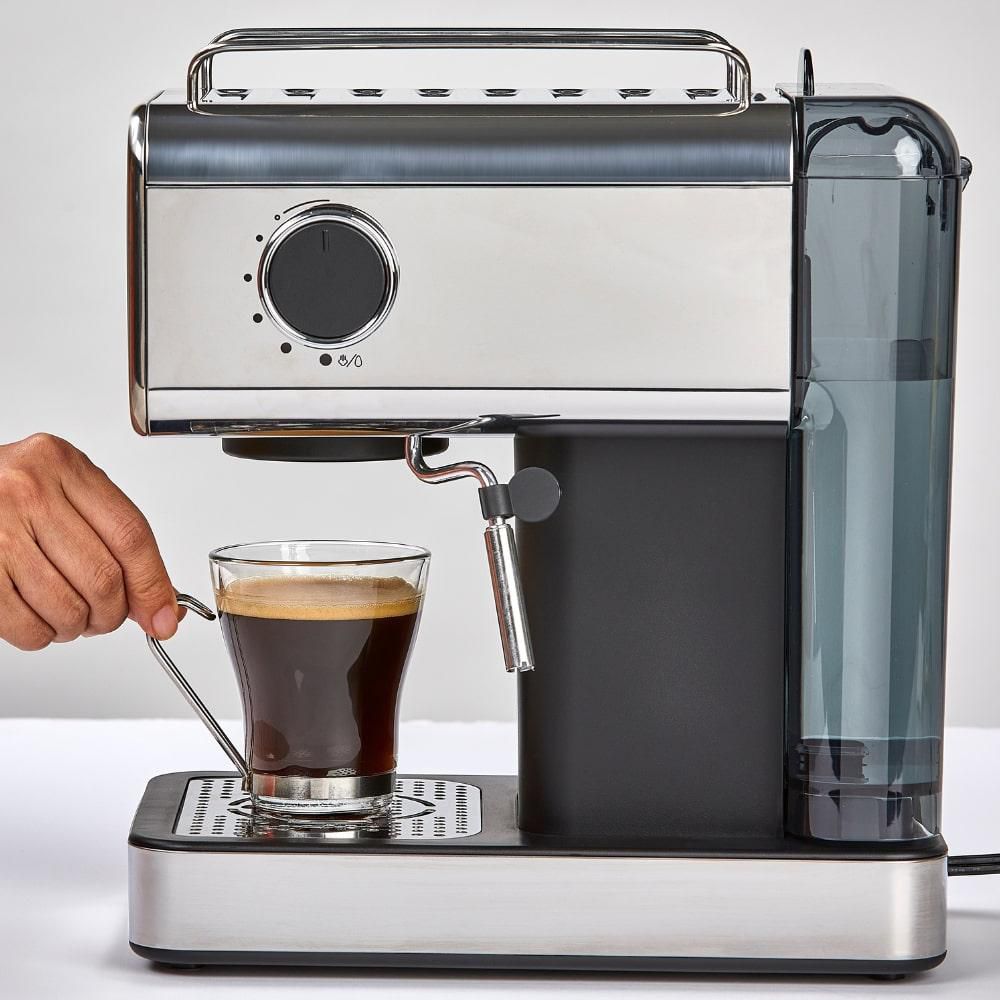 MAQUINA ESPRESSO POWER XL ACERO INOXIDA, 15 BARES DE POTENCIA  Plateado EM01120SPLA img #7