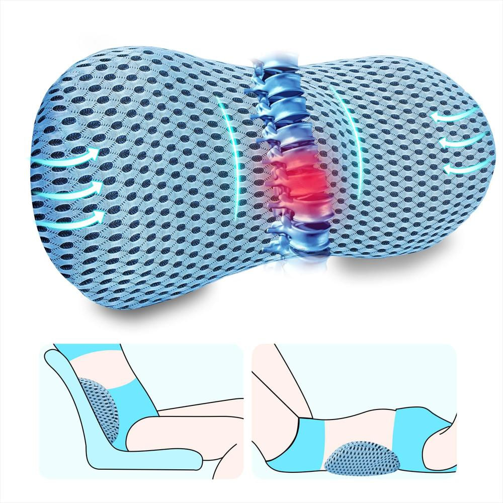 Cojín Lumbar Kasney Neo Espuma Viscoelástica Azul