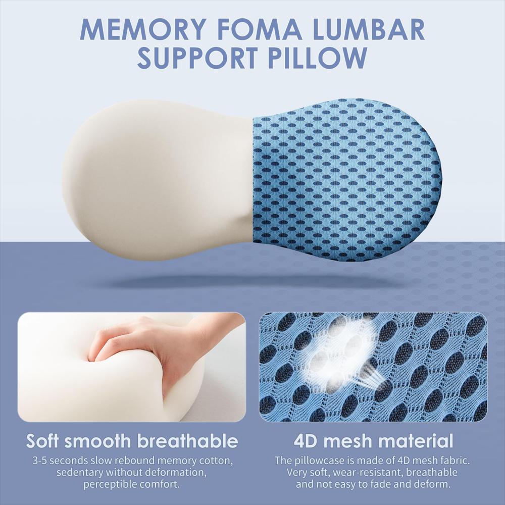 Cojín Lumbar Kasney Neo Espuma Viscoelástica Azul img #2