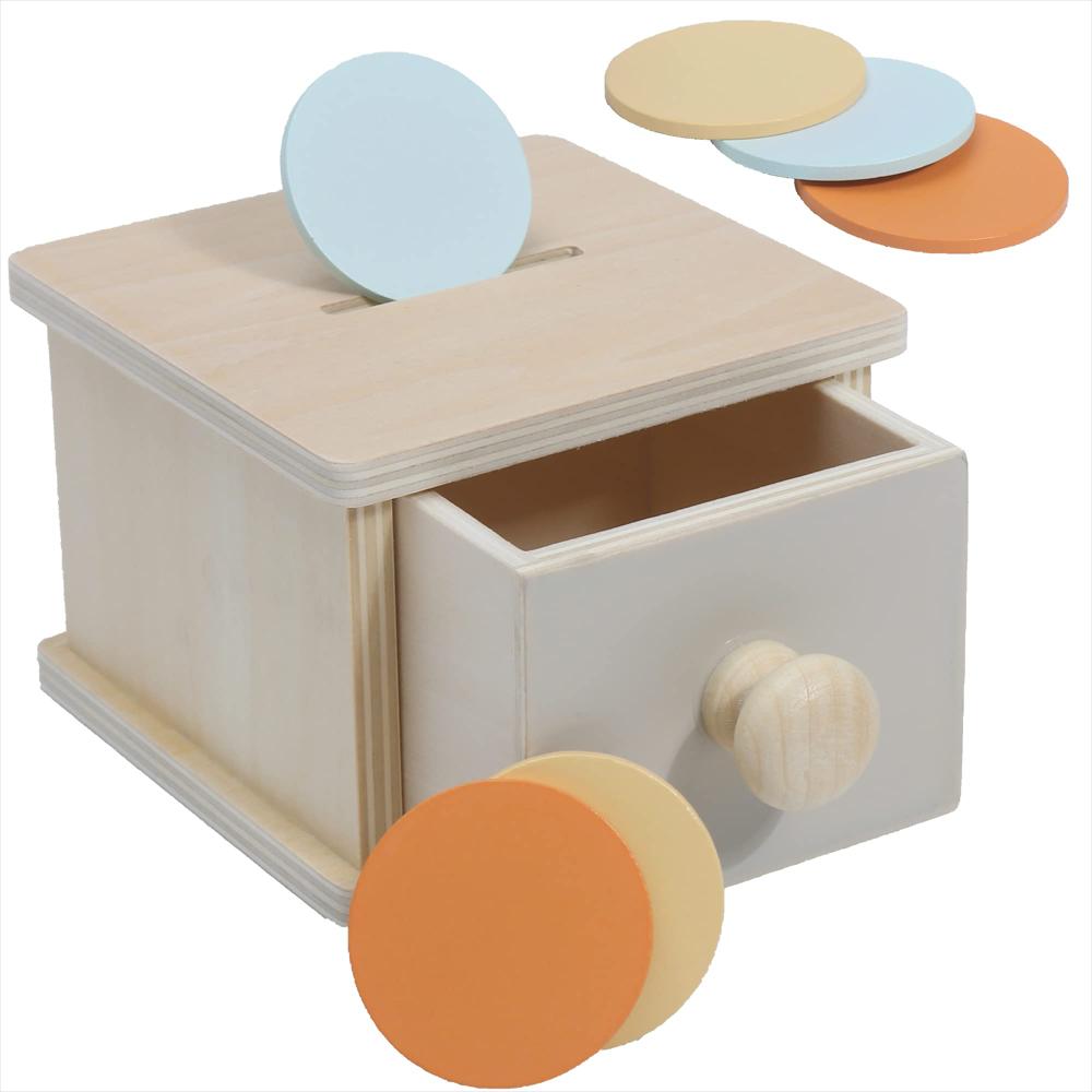 Desarrollo Y Diversión En Madera Montessori Coin Box img #1