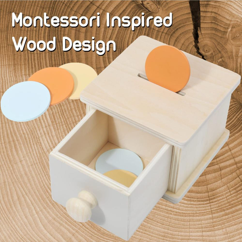 Desarrollo Y Diversión En Madera Montessori Coin Box img #2