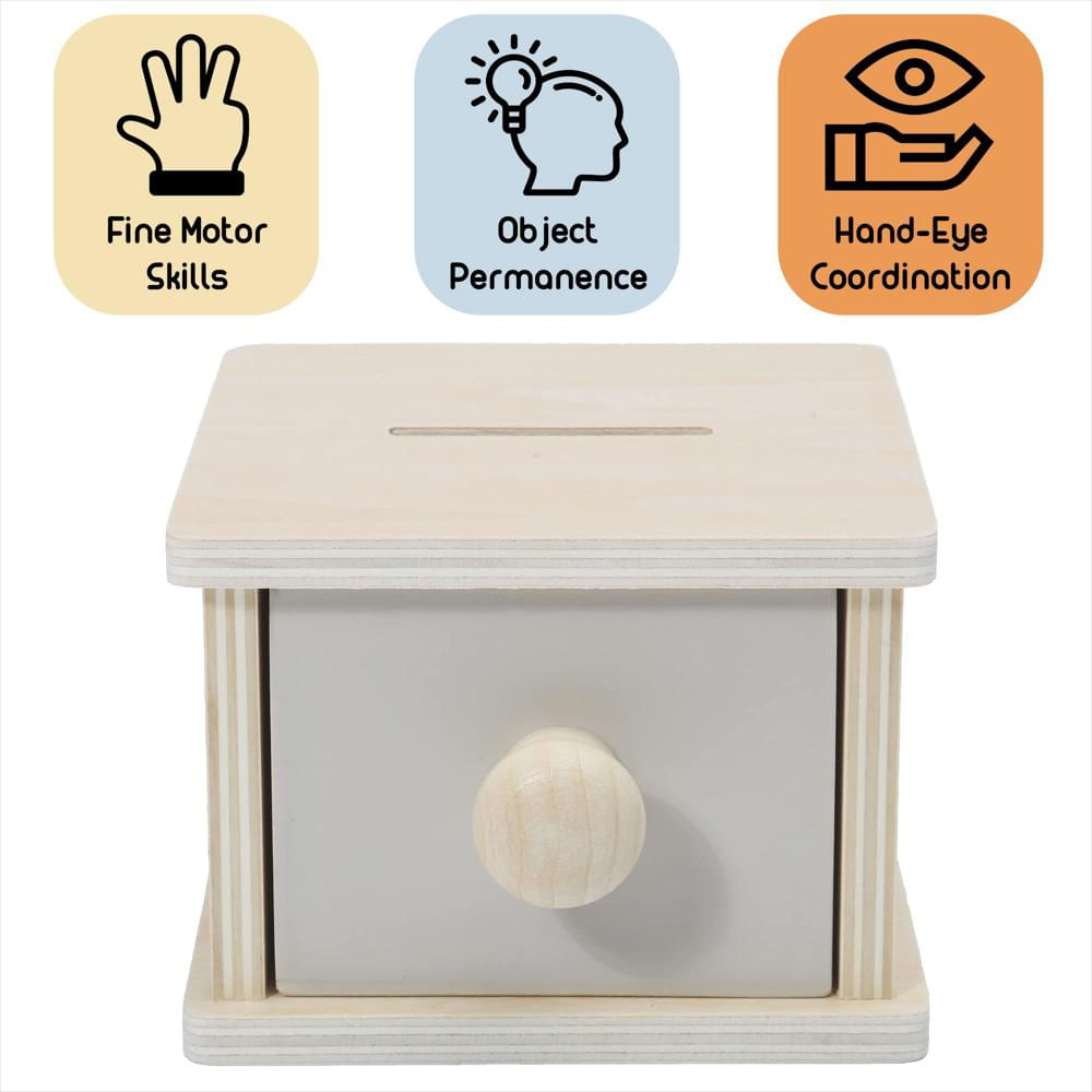 Desarrollo Y Diversión En Madera Montessori Coin Box img #4