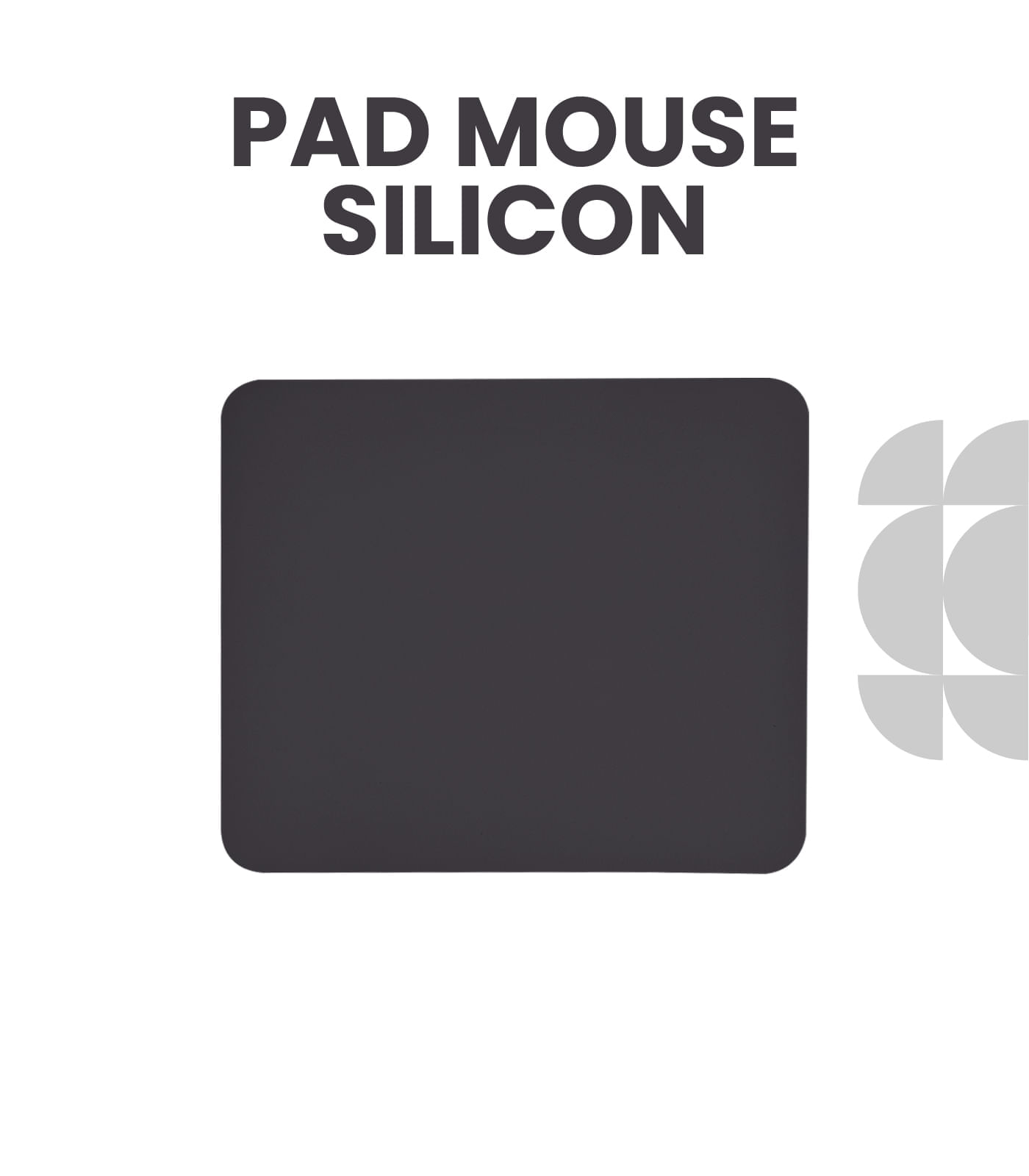 Pad Mouse Plano En Silicona Color Negro