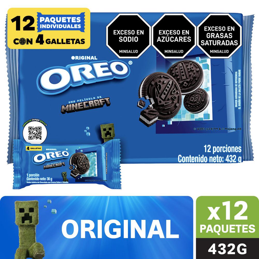 Galletas OREO Original x12Paquetes (432 gr)