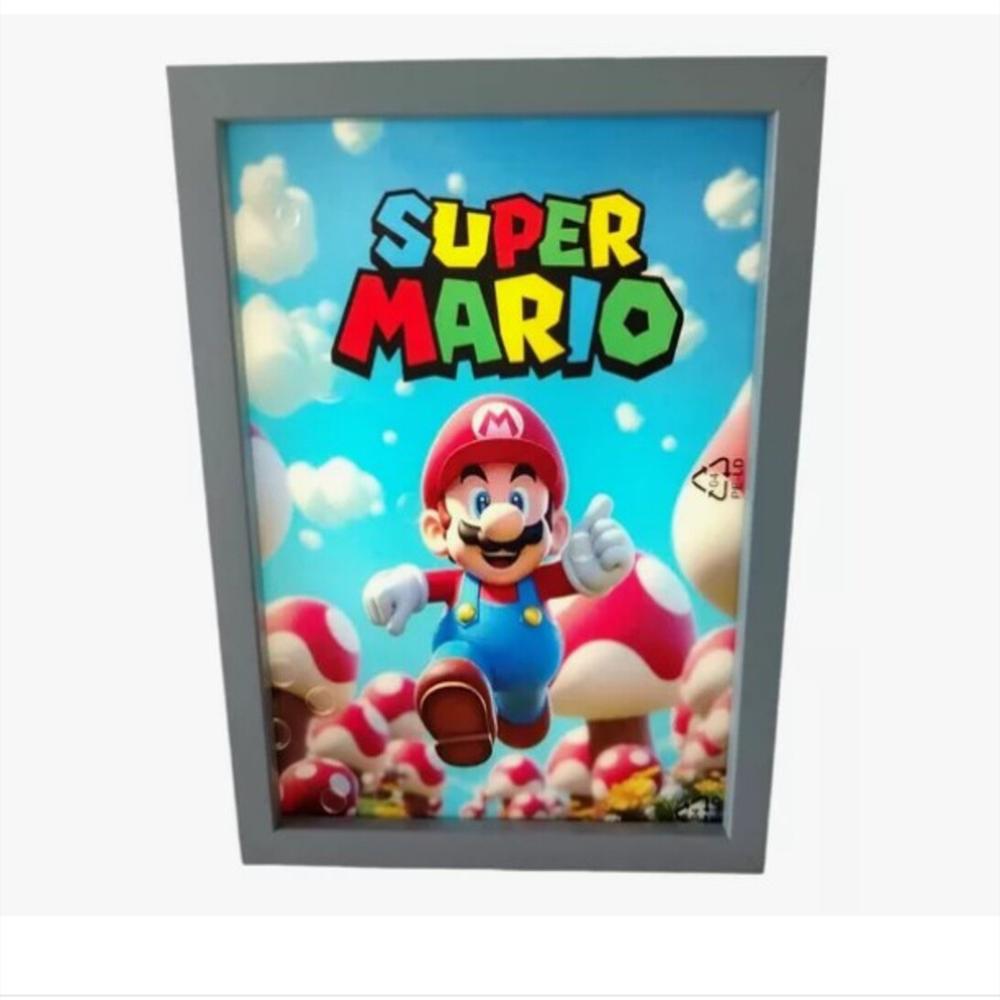 Lampara De Cuadro Con Diseño Super Mario