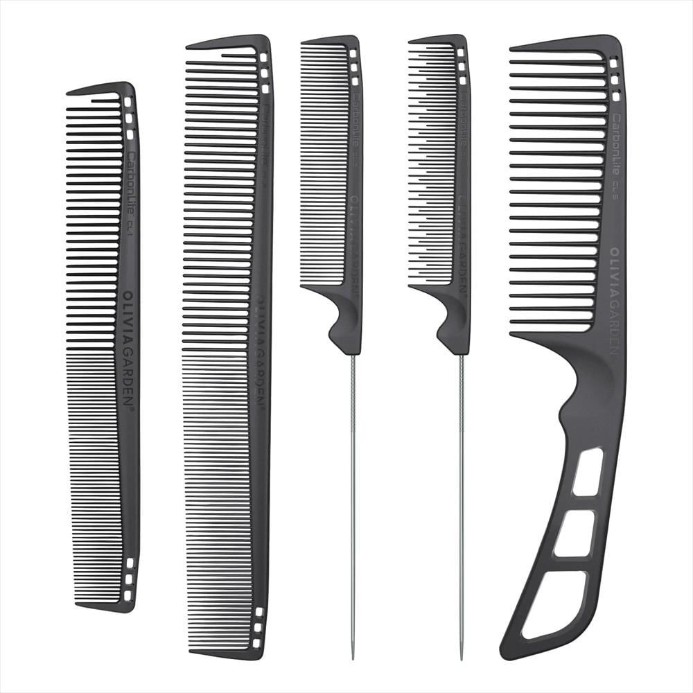 Combo 6 Peines Clp1 Carbonlite + Estuche