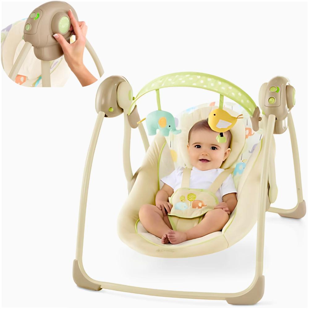 Silla Mecedora Electrica Bebes Musical Reclinable Y Plegable Harmony