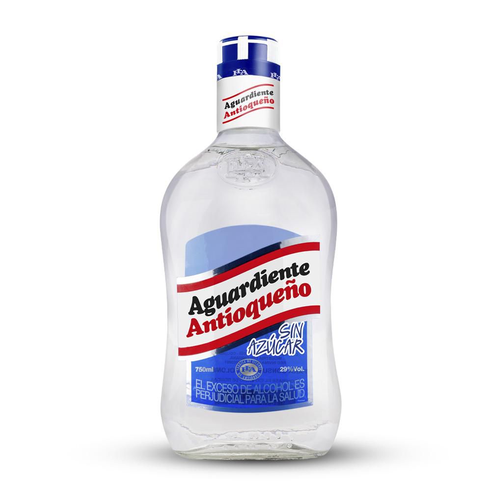 Aguardiente ANTIOQUENO azul sin azúcar botella (750 ml)