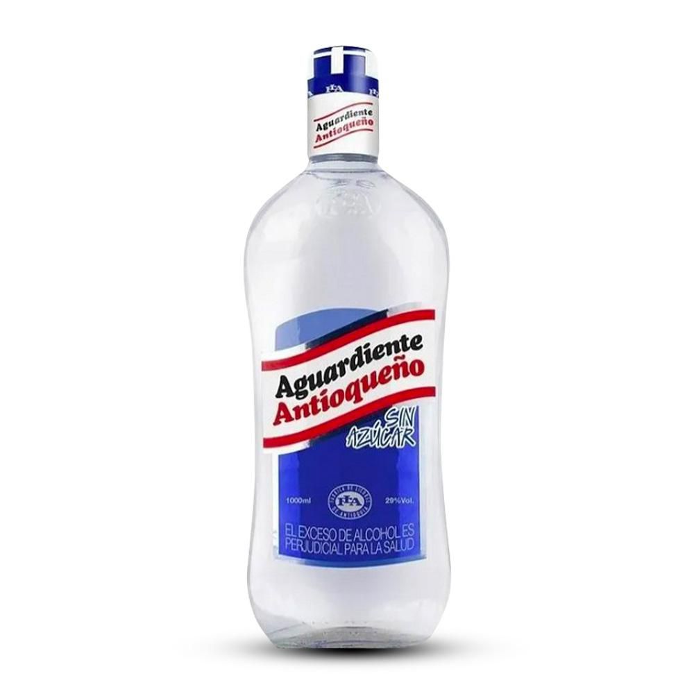 Aguardiente ANTIOQUENO azul sin azúcar litro (1000 ml)