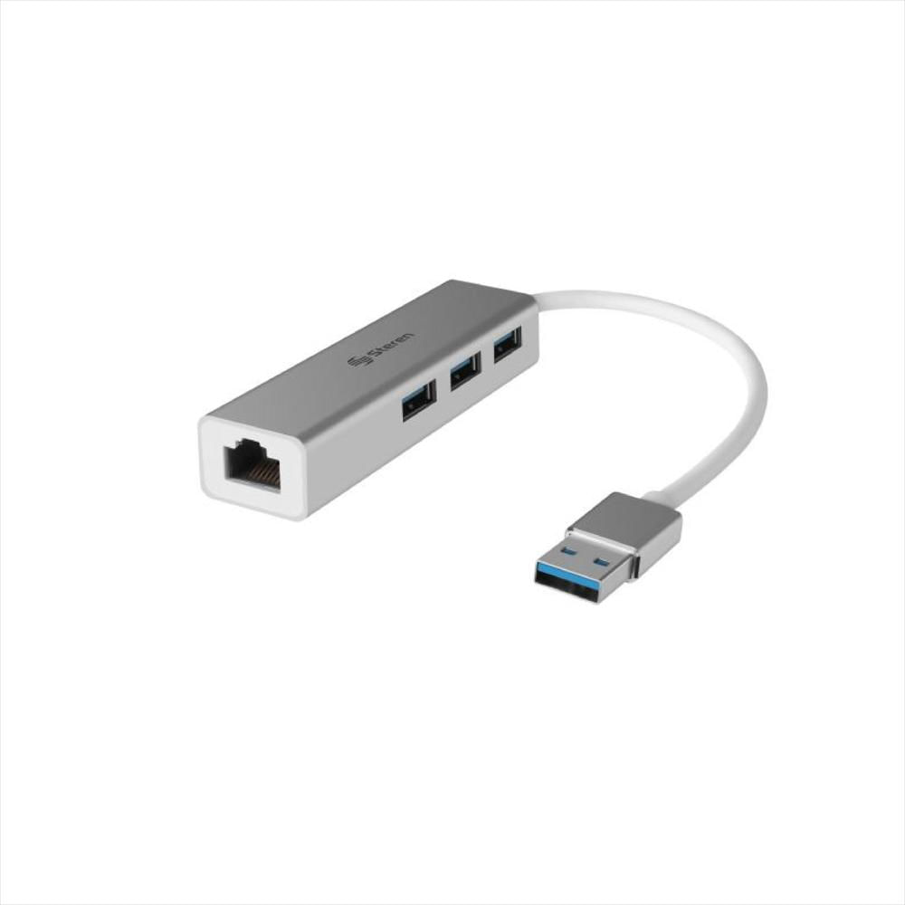 Adaptador Steren Usb Lan + Hub Usb 3.0 img #2