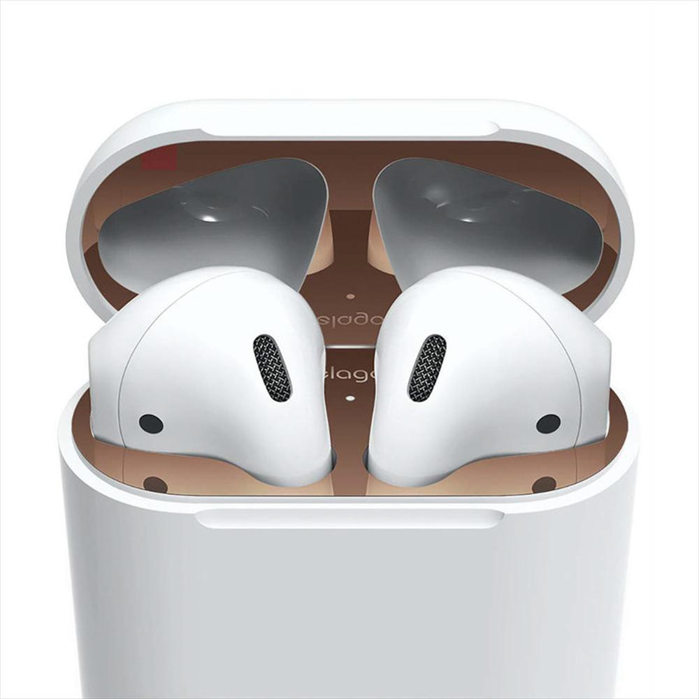 Protector De Polvo Para Airpods 1 / 2 Elago Oro Rosa X 2 Und