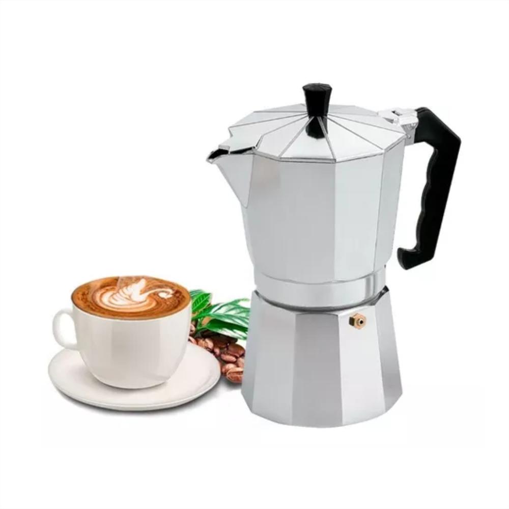 Cafetera Italiana Moka 6 Tazas Aluminio Silver Vintage