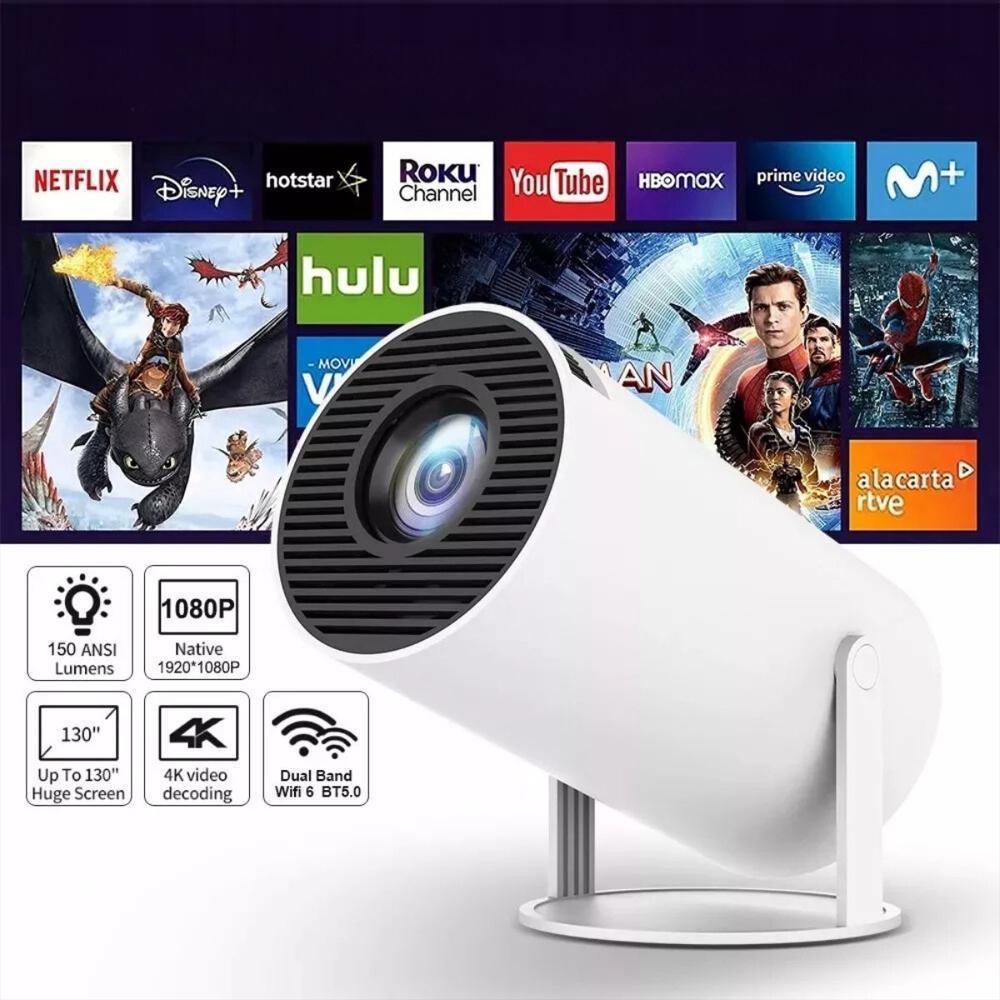 Miniproyector Original Led Hy300 Smart Android 11 Blanco 1080P