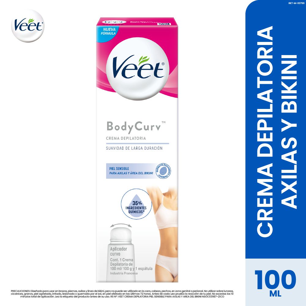 Crema Axilas y Bikini VEET Crema Depilatoria Espatula (100 ml)