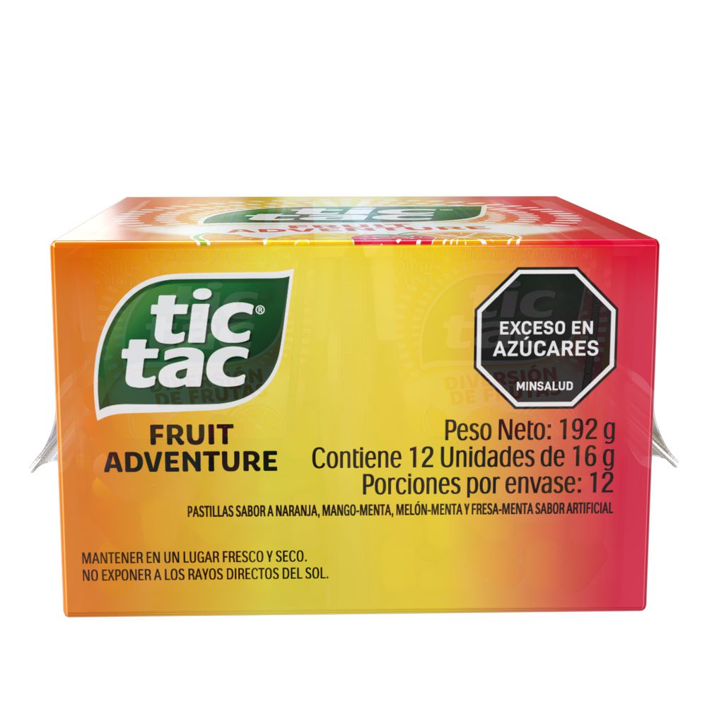 Menta TIC TAC Fruit Adventure (192 gr)