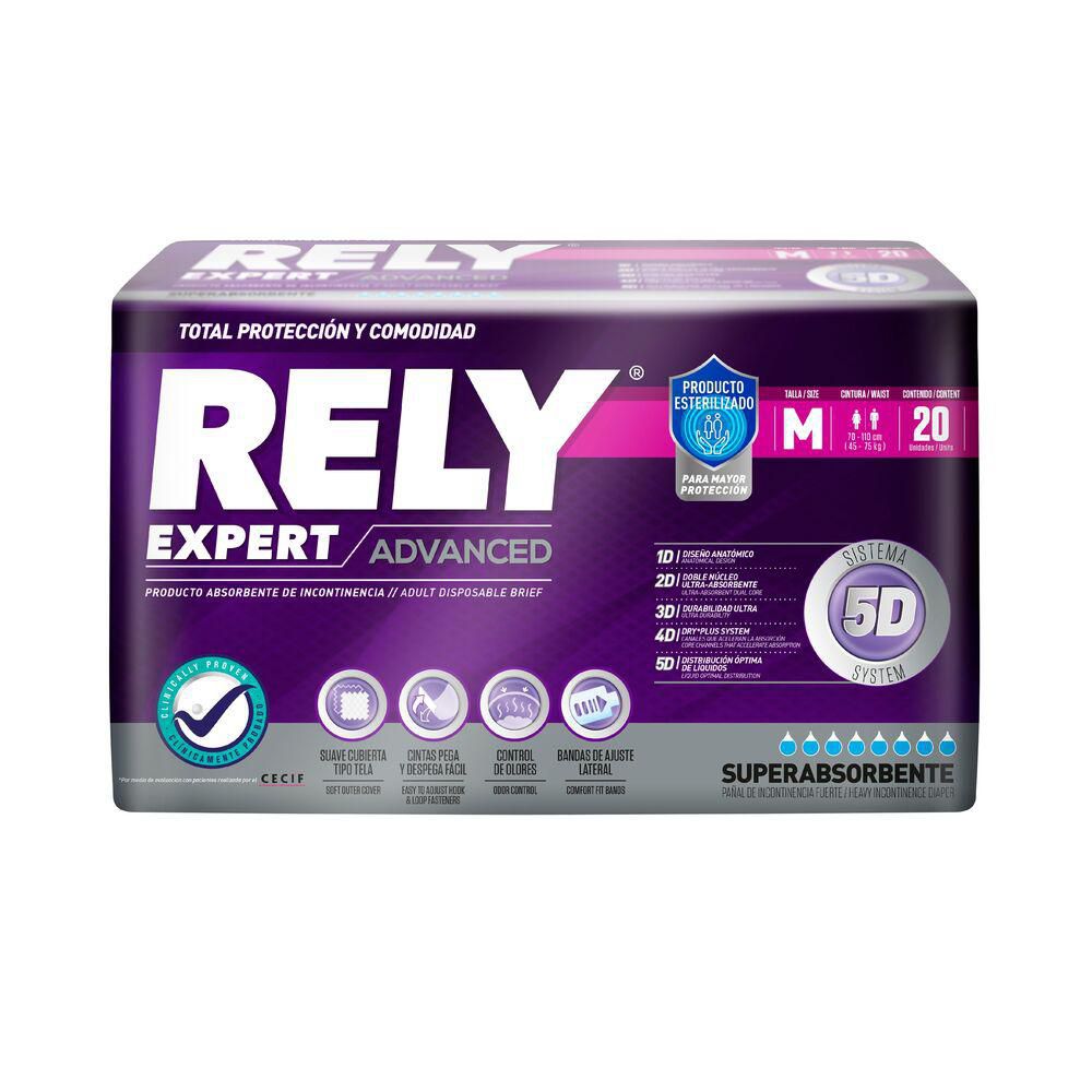 Pañales adultos RELY advanced talla M x20und (20 und)