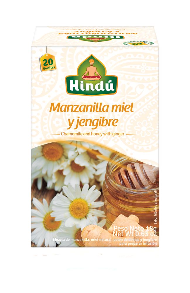 Aromática HINDU Manzanilla Miel Y Jengibre (18  gr)