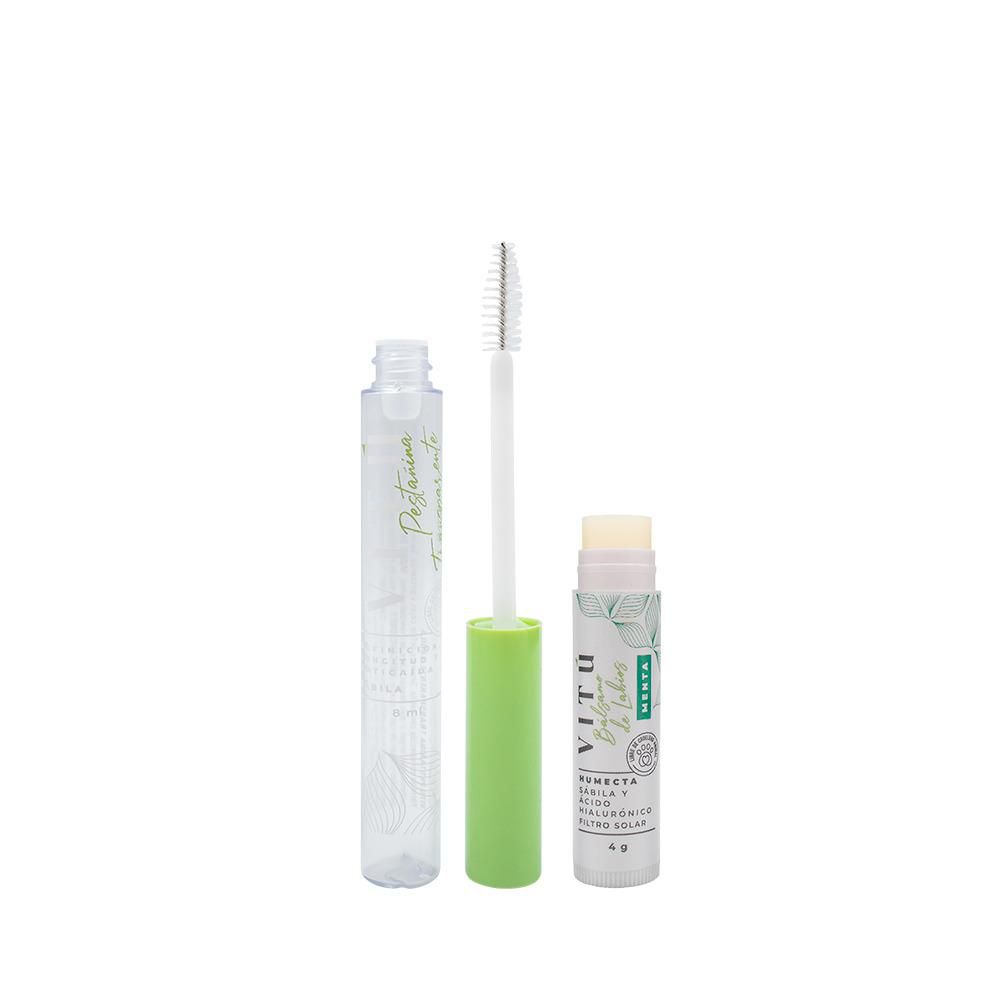 Pestañina VITU Transparente + balsamo de labios (2  und) img #2