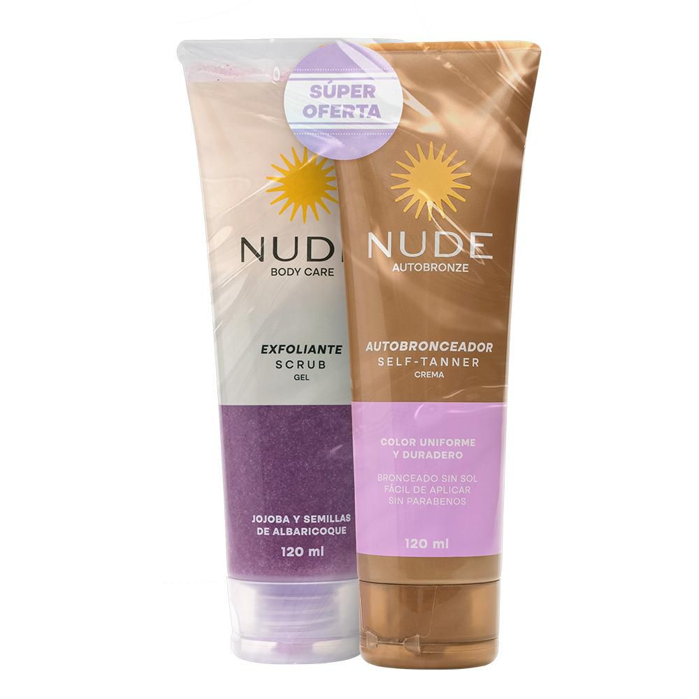 Autobronceador NUDE Crema + exfoliante en gel (240  ml)