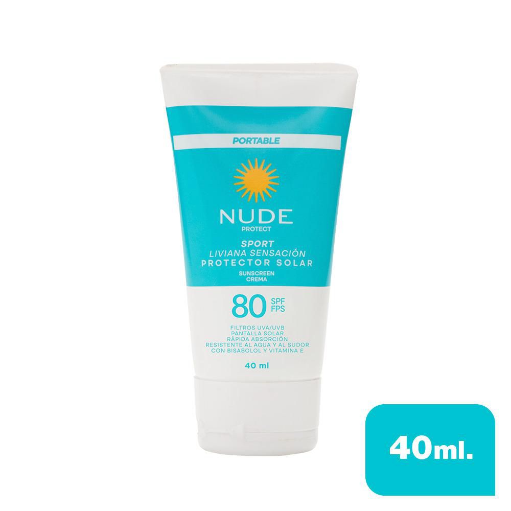Protector solar NUDE Sensación liviana SPF 80 (40 ml)