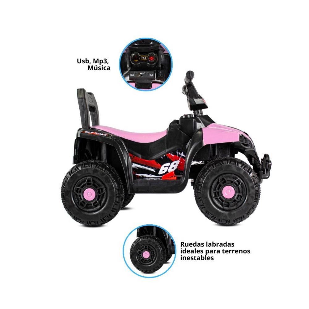 Cuatrimoto Eléctrica Para Niños Volt 6V Rosado  Montable PRINSEL img #6