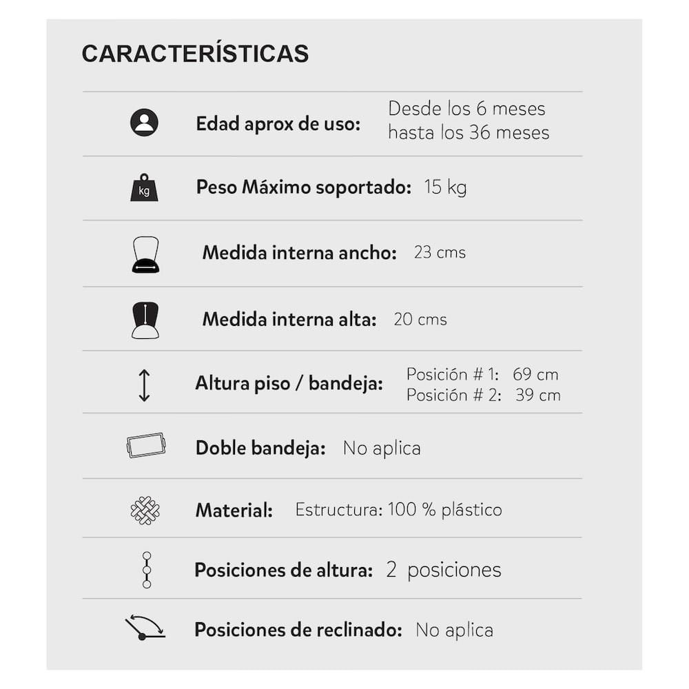 Comedor Kloe 2 En 1 HAPPY BABY KLOE AZUL img #7