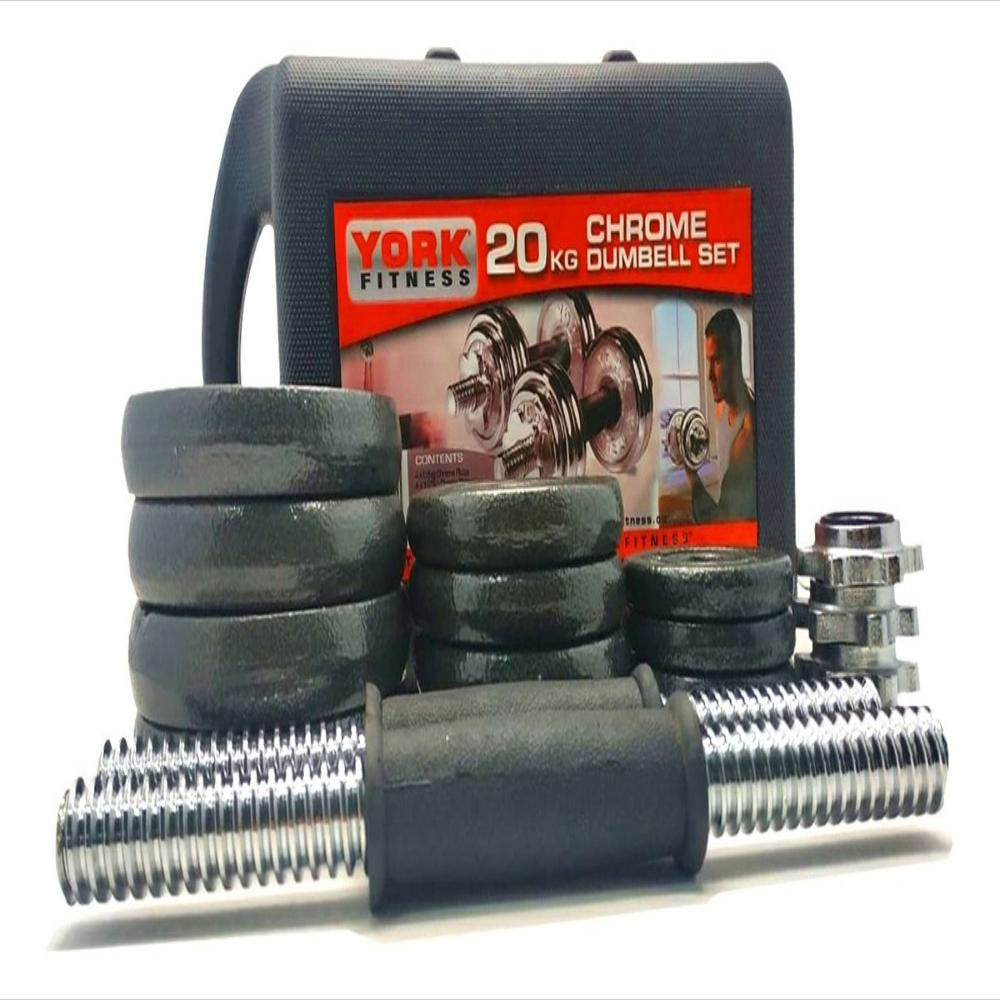 Kit Pesas Mancuernas 20 Kg 40 Lb Gimnasio Portatil + Estuche img #3