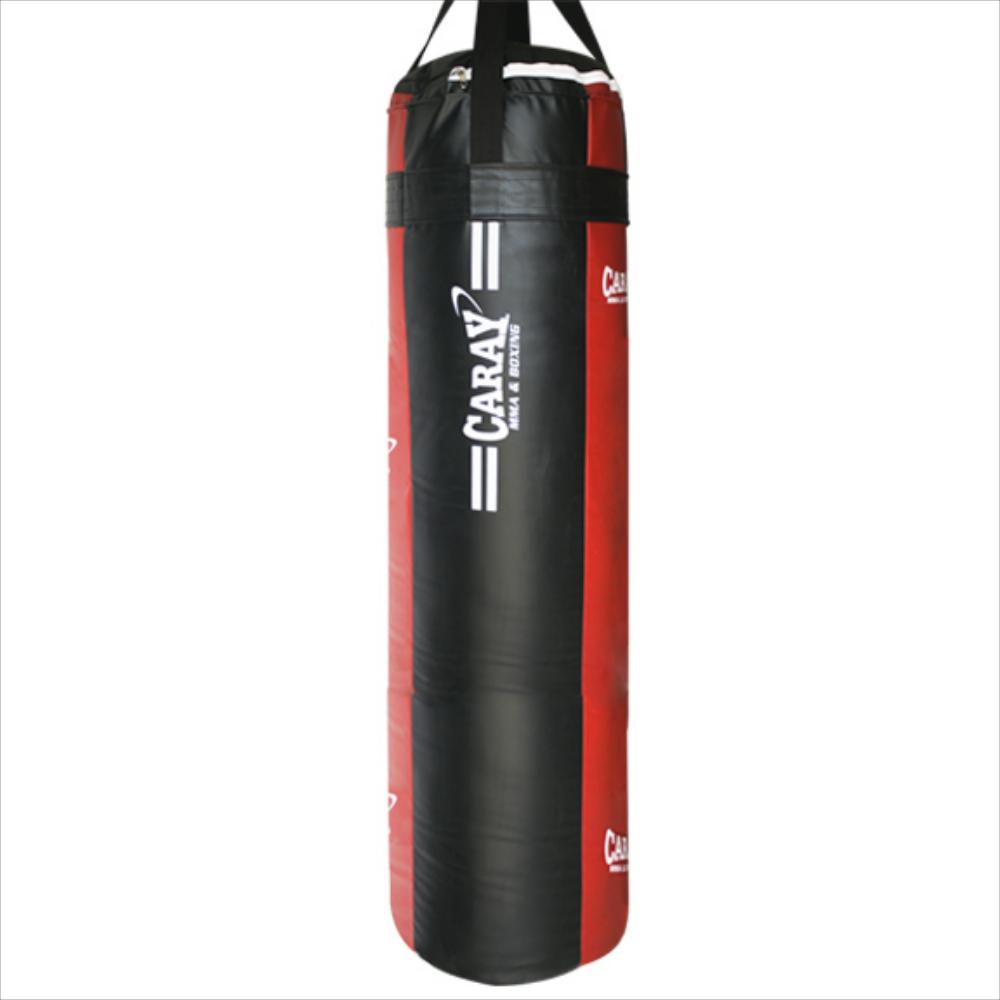 Saco De Boxeo Profesional Mma Caray Negro/Rojo Extralargo 1,55 Mts X 40 Cms De Diámetro
