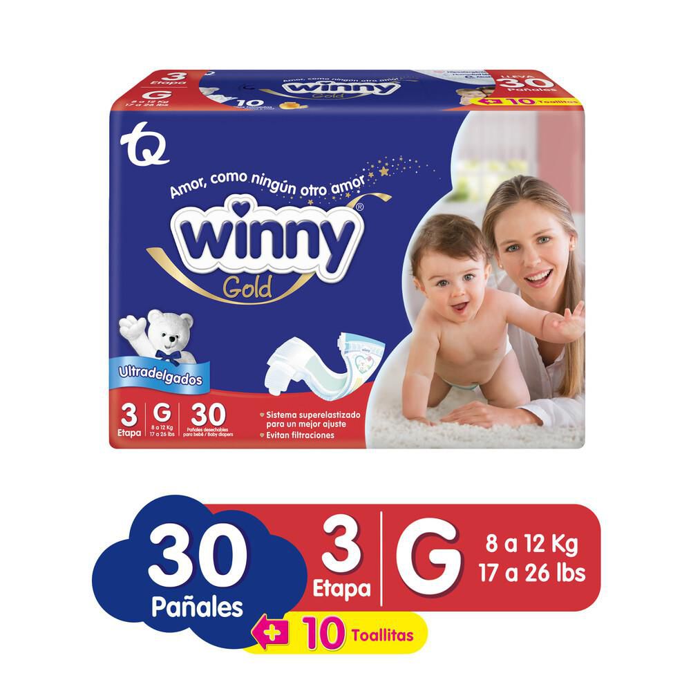 Pañales WINNY gold etapa 3 G (30 und)