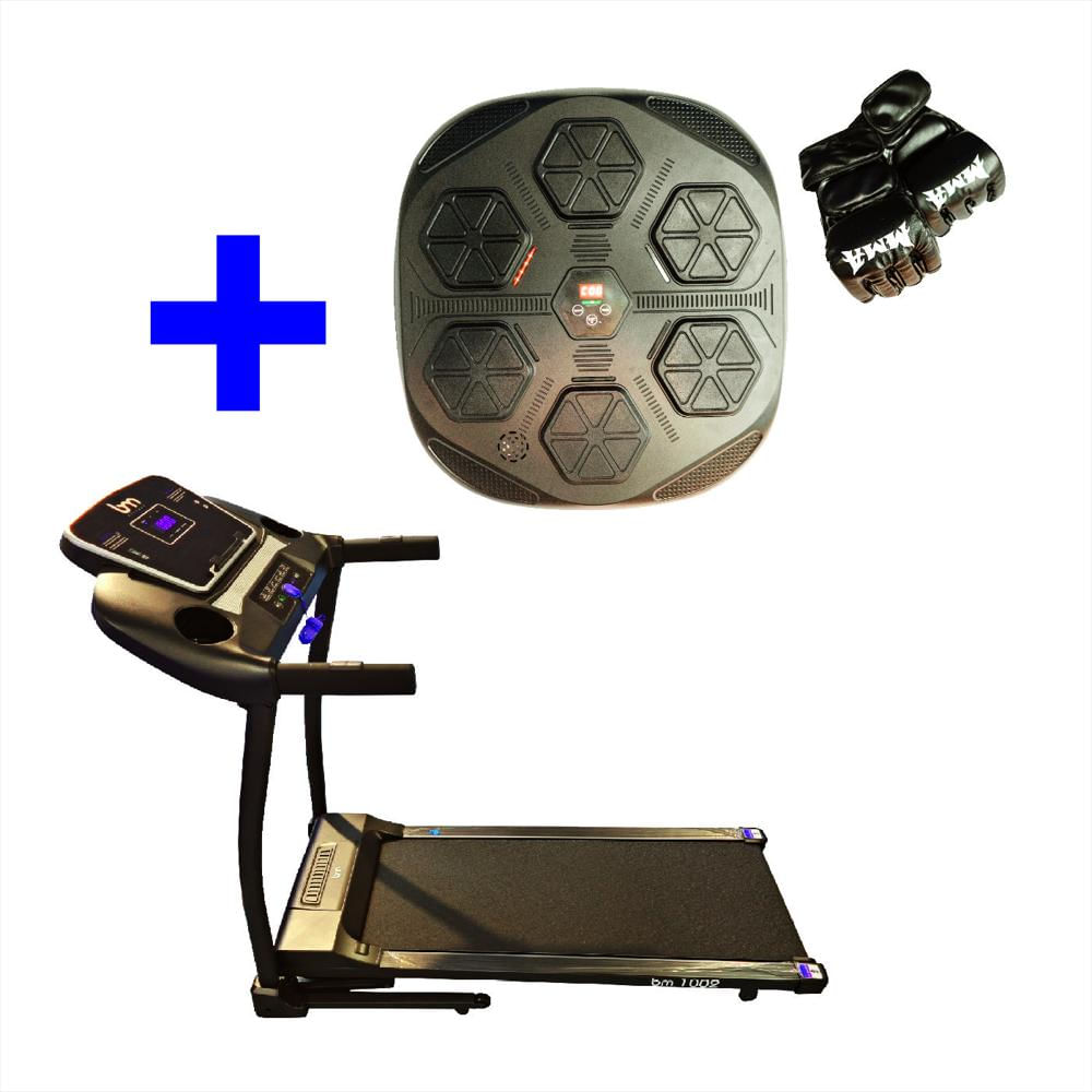 Combo Bm Fitness Trotadora 1002 + Boxing Para Entrenamiento Emove img #1