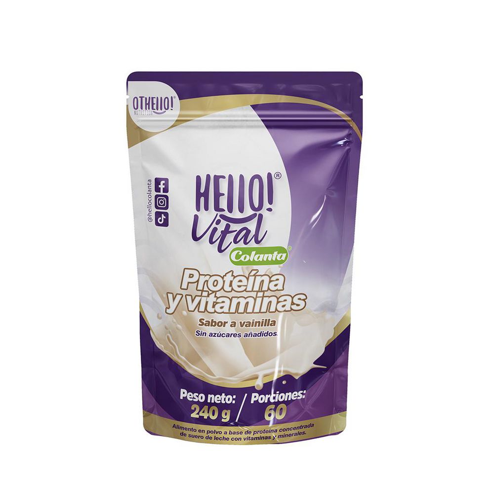 Proteína COLANTA en polvo sabor a vainilla (240 gr)