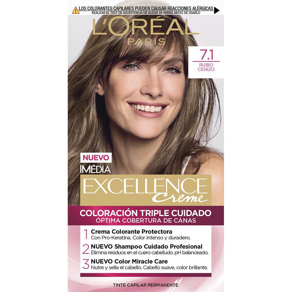 Tintura EXCELLENCE rubio cenizo 7.1 (162.5 ml)