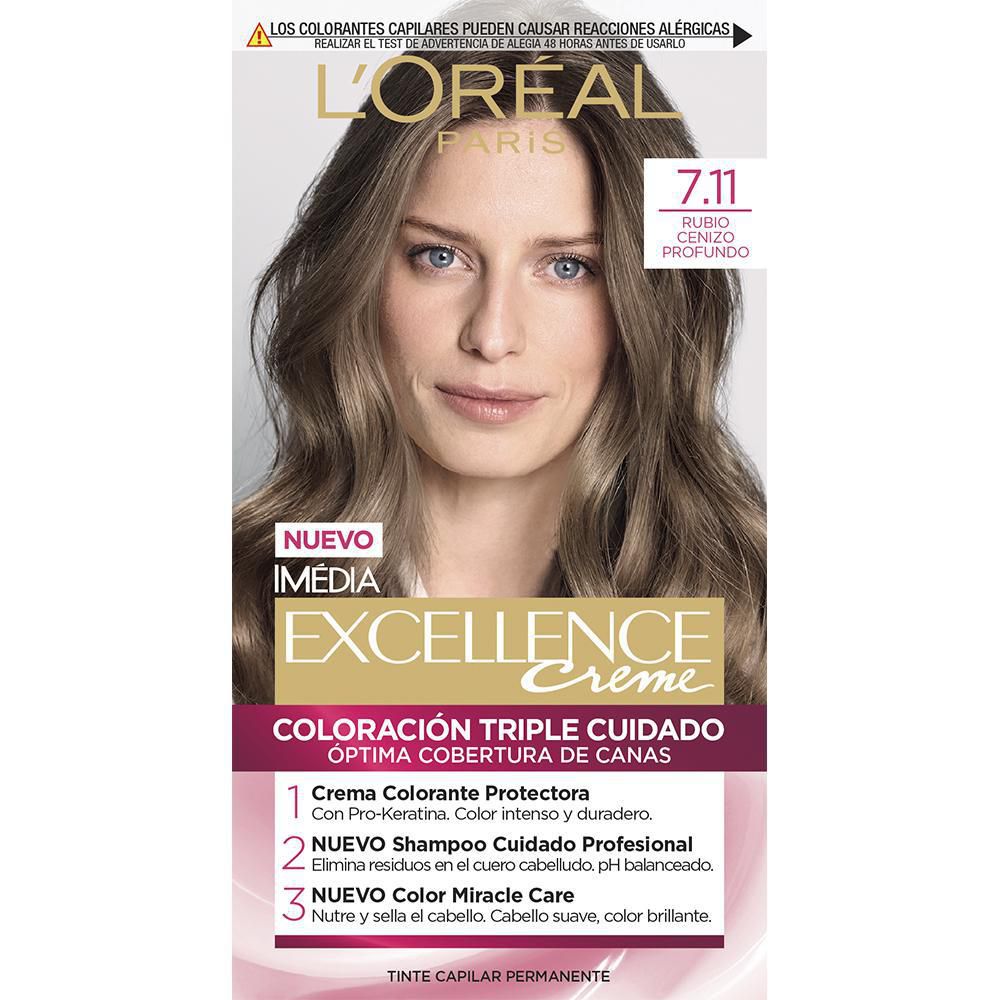 Tintura EXCELLENCE rubio cenizo profundo 7.11 (162.5 ml)