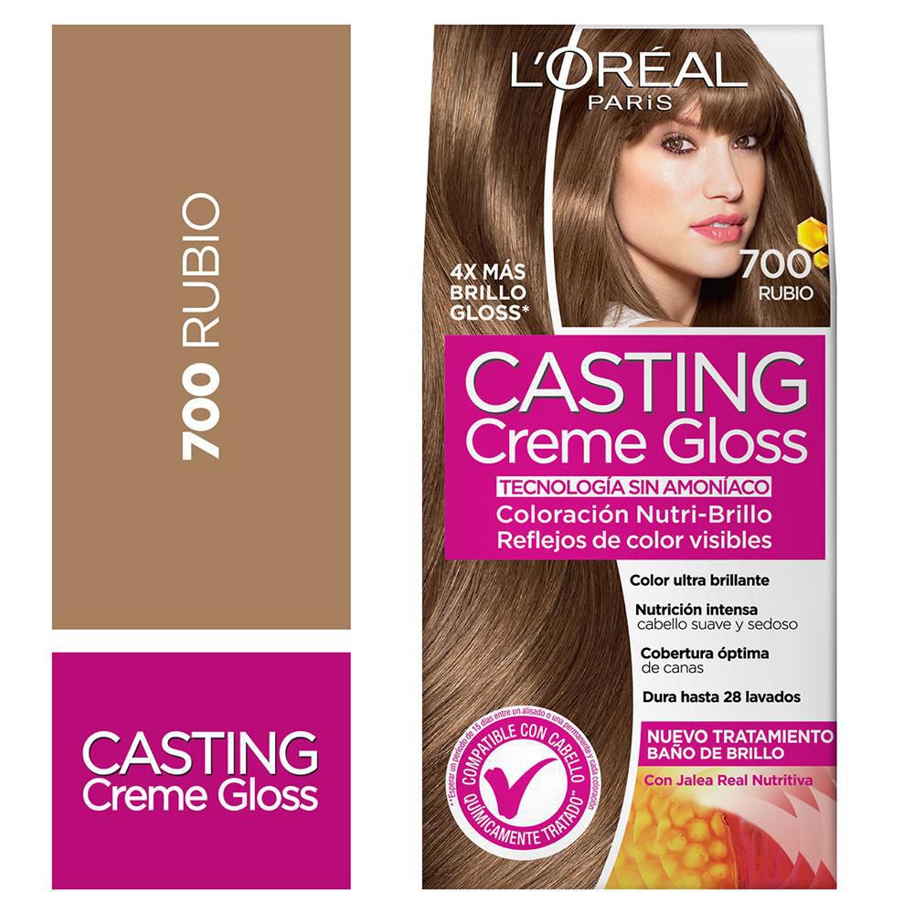 Tintura CASTING CREME sin amoníaco rubio 700 (1 und)