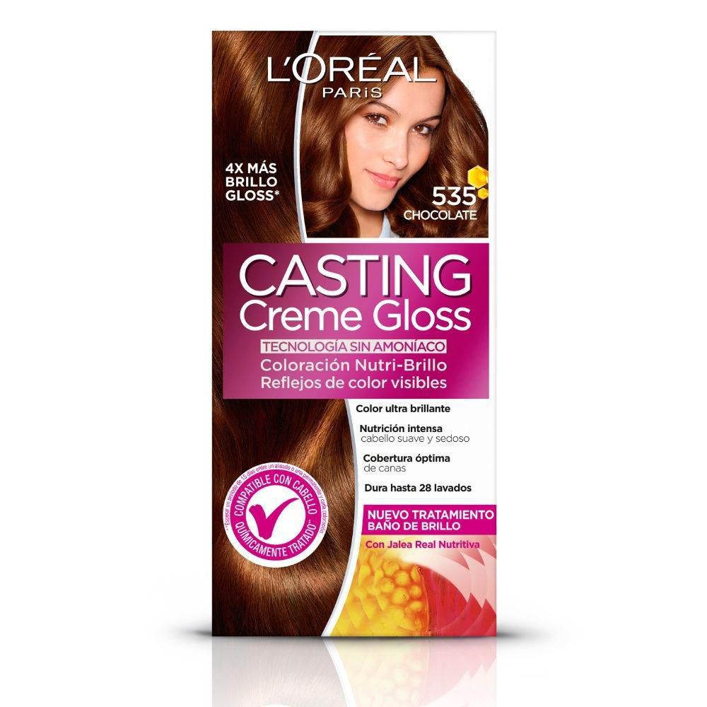 Tintura CASTING CREME sin amoníaco chocolate 535 (1 und)