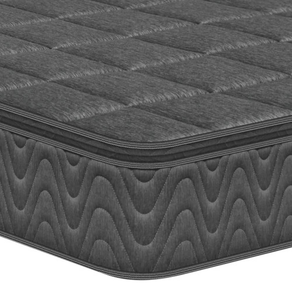 Combo Pullman Sencillo (100X190) Orthopack Btu + Base Cama + Almohada Gris | Beige Tela img #3