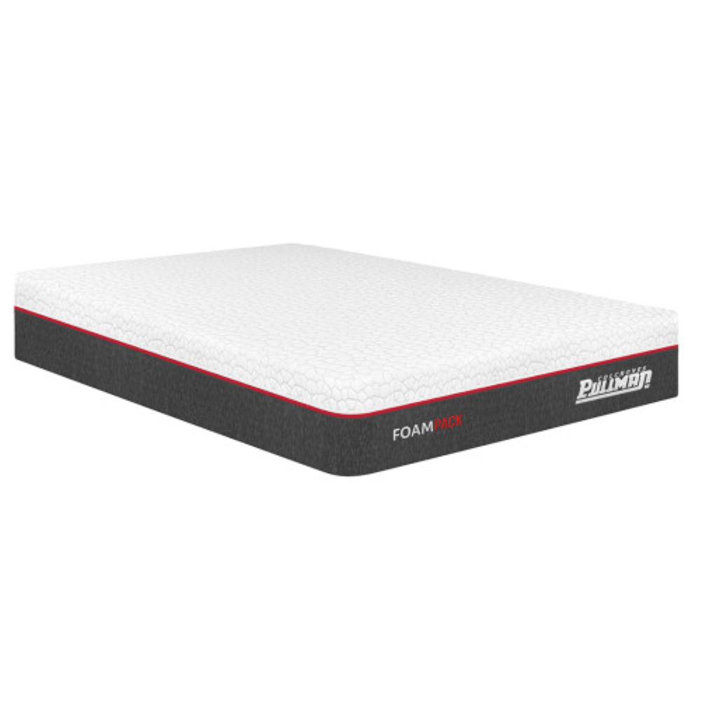 Combo Pullman Semidoble (120X190) Foampack + Base Cama + Almohada | Tela Café img #2