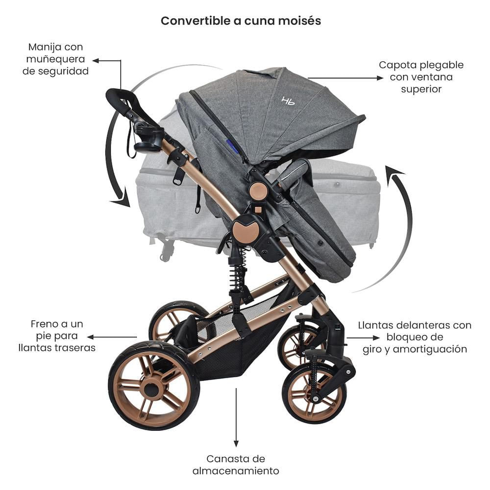 Coche Travel System Bebé HAPPY BABY Gadi Ts Rs img #9