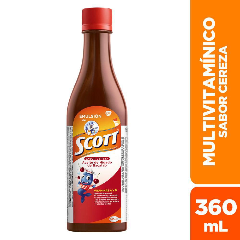 Emulsión SCOTT multivitamínico sabor cereza (360 ml)