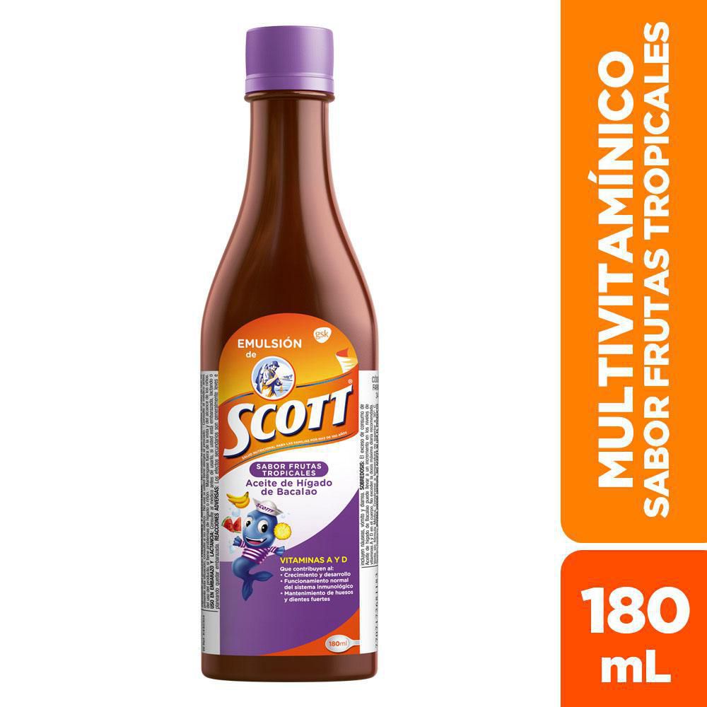 Emulsión SCOTT multivitamínico frutas tropicales (180 ml)