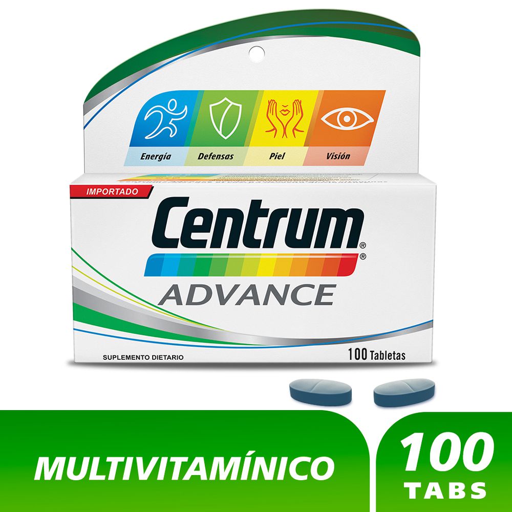 Tabletas CENTRUM multivitamínico advance (100  und)