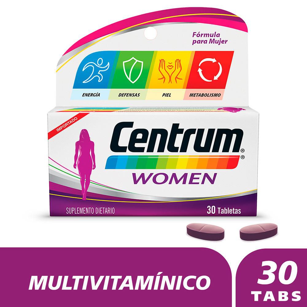 Tabletas CENTRUM multivitamínico women (30  und)