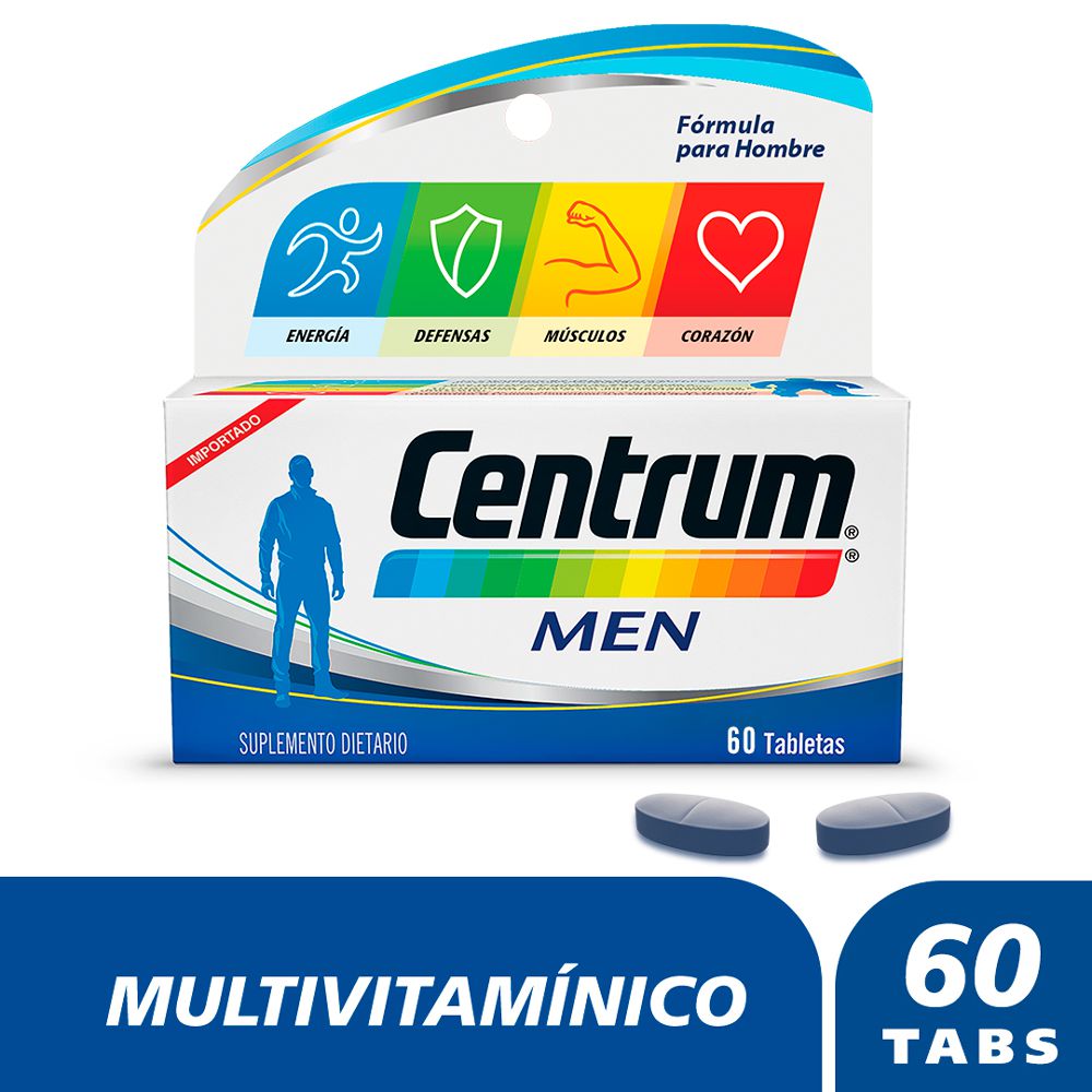 Tabletas CENTRUM multivitamínico men (60  und)