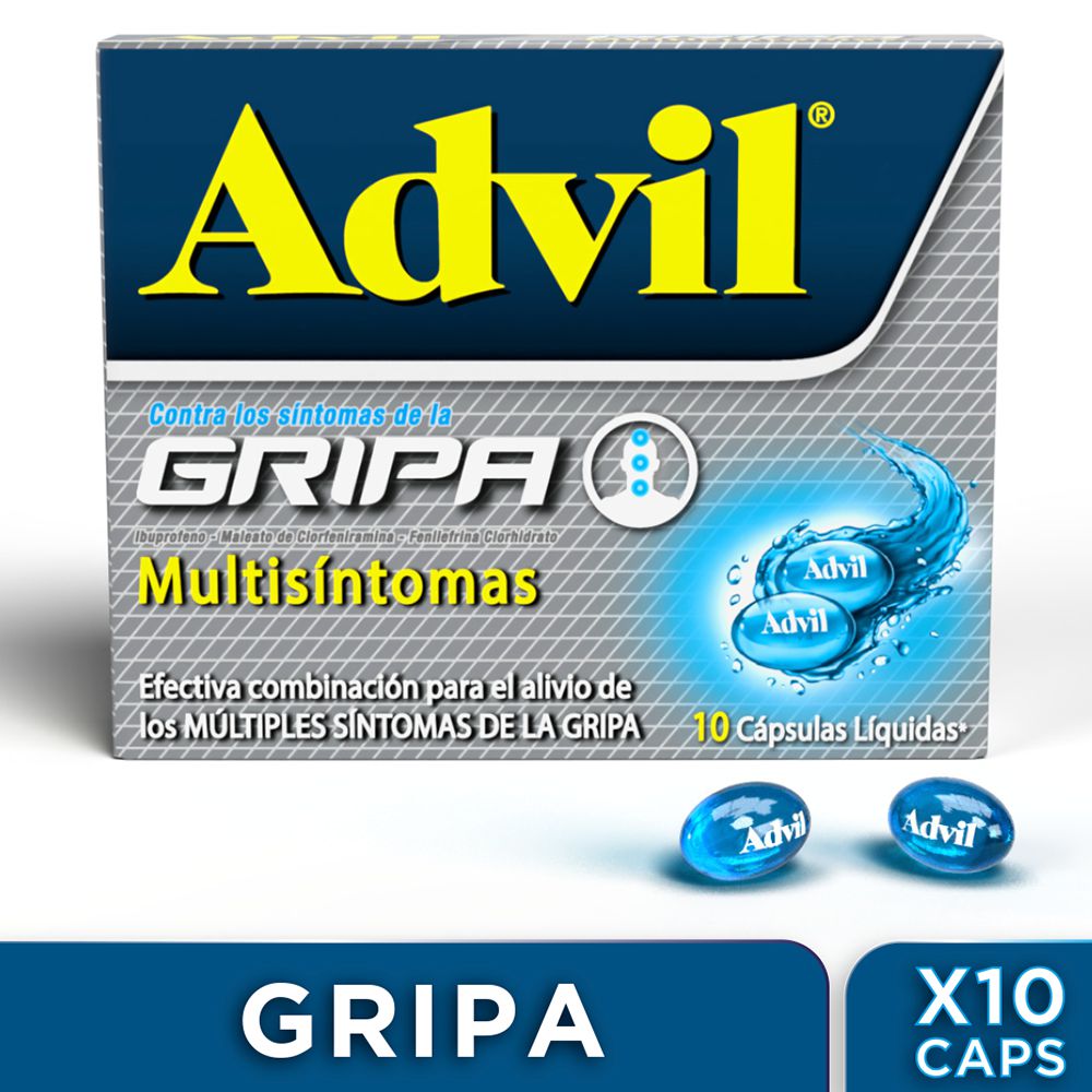 Cápsulas ADVIL contra múltiples sintomas de gripa (10 und)