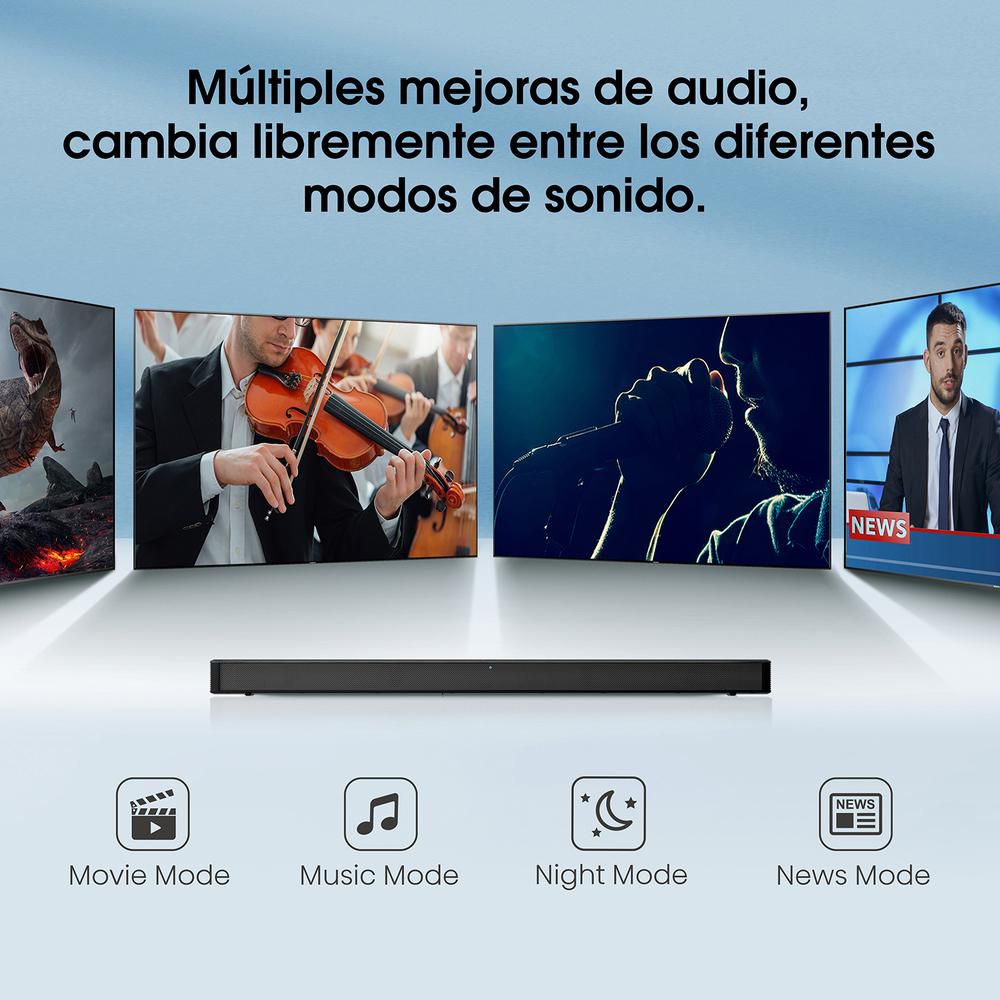 Barra de sonido HISENSE HS205G 120 W 2.0 Bluetooth Negro img #5