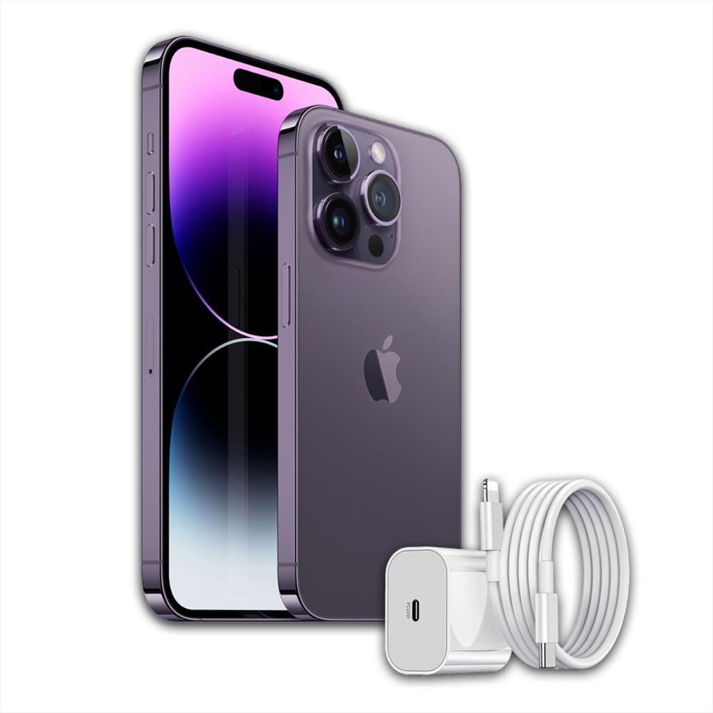 Iphone 14 Pro Max 256Gb Morado Reacondicionado + Cargador 20W + Cable Usb C