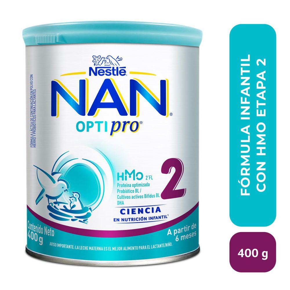Fórmula infantil NAN Optipro 2 lata (400  gr) img #1