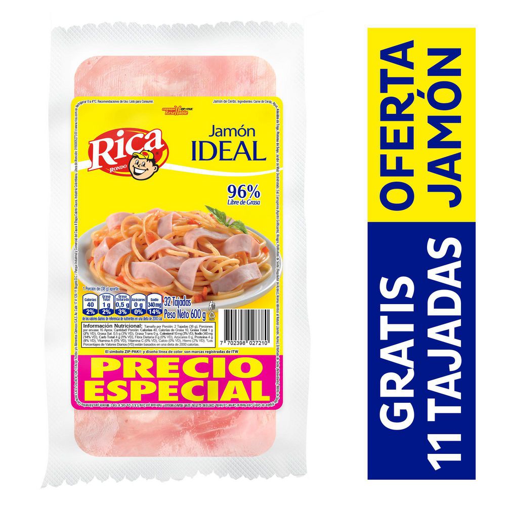 OF Jamon Precio Especial RICA RONDO 600 gr img #1