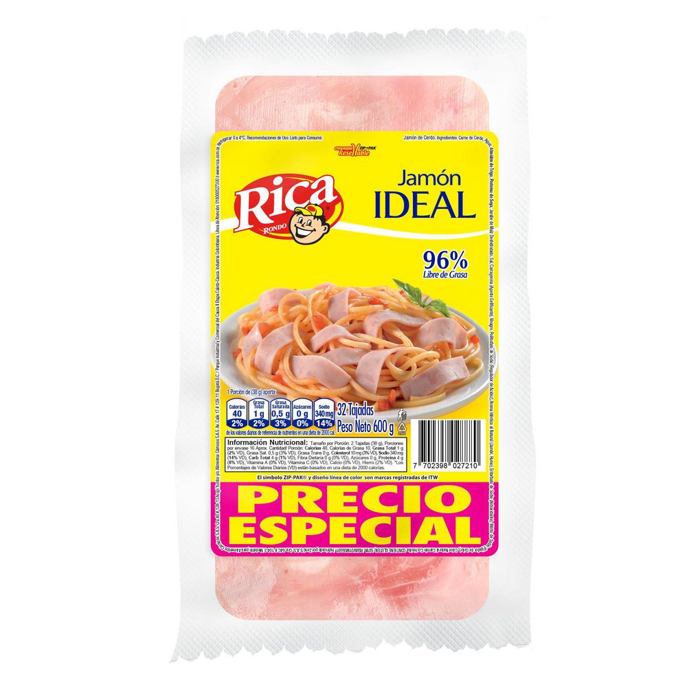 OF Jamon Precio Especial RICA RONDO 600 gr img #2